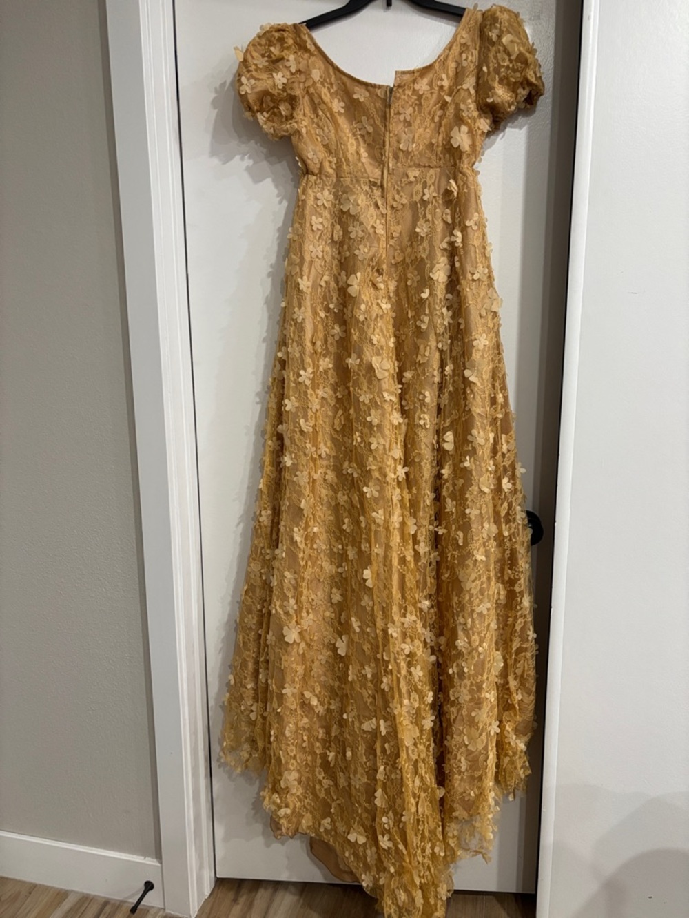 MyheroCos Daphne Regency Women's Lace Dress Yellow-XS - Picture 3 of 5